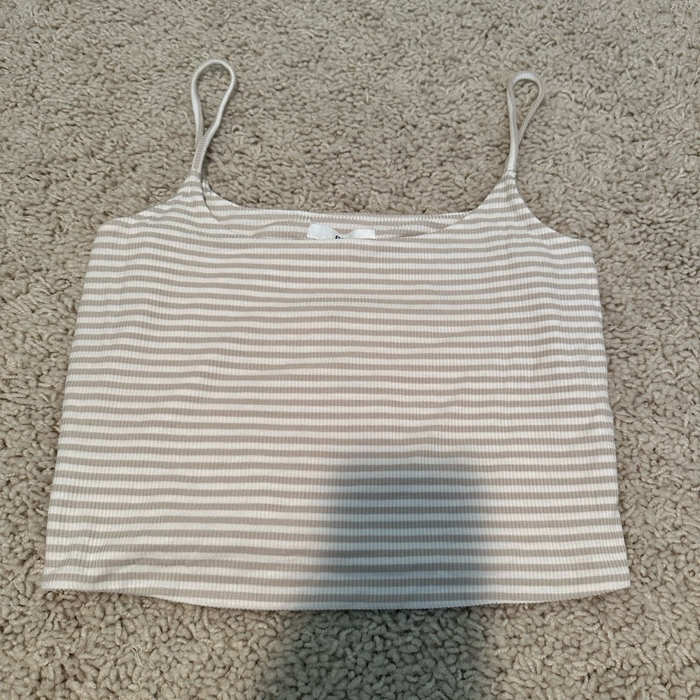 Striped Crop Tank Top